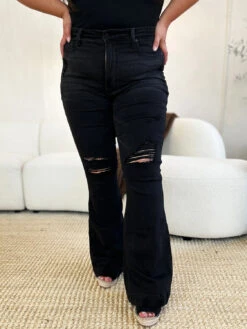 Judy Blue Full Size High Waist Distressed Flare Jeans -Ruby's Rubbish 0663f154 898d 4471 ac0d 6e52262faa40 Max