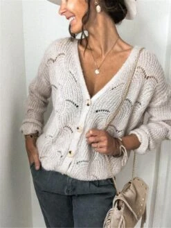 Scallop Wave Knit | Button Cardigan | Rubies + Lace -Ruby's Rubbish 08ca62f8438046e48b79c6cba31ca20a Min