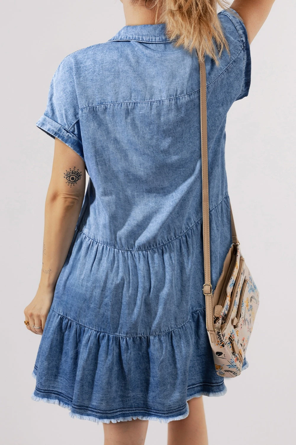 Raw Hem Denim Dress | Lightweight | Rubies + Lace 4 Raw Hem Denim Dress | Lightweight | Rubies + Lace - Image 2