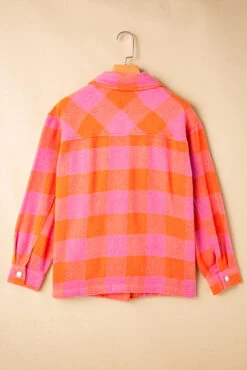 Orange + Pink Plaid | Button Up Jacket | Rubies + Lace -Ruby's Rubbish 151a8c56c26a455982e89e509f8963b3 Max