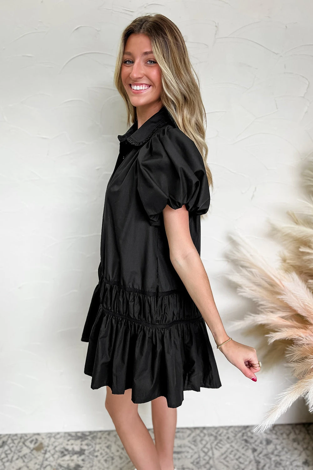 Ruffle Hem Mini | Puff Sleeve Dress | Rubies + Lace 6 Ruffle Hem Mini | Puff Sleeve Dress | Rubies + Lace - Image 4