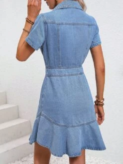 Short Sleeve Button Down Denim Dress -Ruby's Rubbish 1b081077 c202 48e3 966c 2932ee62044a Max
