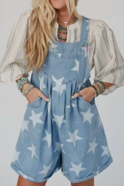 Star Print Square Neck Denim Overalls -Ruby's Rubbish 1c28d928 ba52 476d 94a0 6b226edd2952 Max