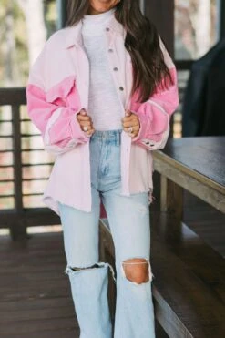 Two-tone Color Exposed Seam Corduroy Shacket -Ruby's Rubbish 203c7b9f 51d7 437c 8459 10f8c8f2cba4 Max