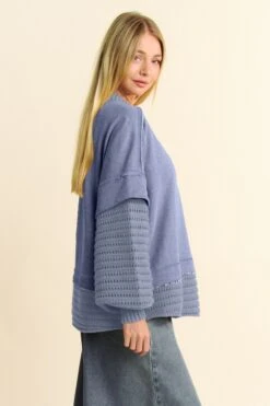 Davi & Dani Faux Layered Round Neck Sweater -Ruby's Rubbish 33b70f37 b1ab 4afe a6d1 93c4a9fd669a Max