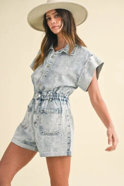 Annie Wear Elastic Waistband Short Sleeve Denim Romper 13 Annie Wear Elastic Waistband Short Sleeve Denim Romper -Ruby's Rubbish 360f68ac baa3 435e b698 70b7f3fbff30 Max