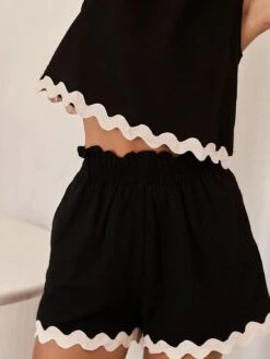 Contrast Trim Round Neck Tank And Shots Set -Ruby's Rubbish 48cbc58f 8a2e 4989 a628 b54b8fbed31c Max