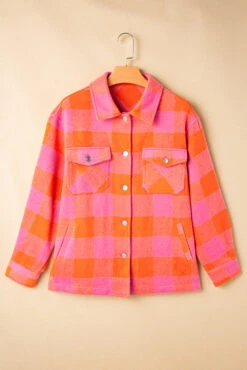 Orange + Pink Plaid | Button Up Jacket | Rubies + Lace -Ruby's Rubbish 4c639063bdbb493db0da6094a87ccb53 Max