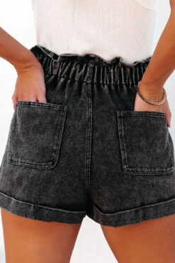 Paperbag Waist Denim Shorts With Pockets -Ruby's Rubbish 5c7b1c0b 521a 4a73 a4ed 3b78fa4573b5 Max