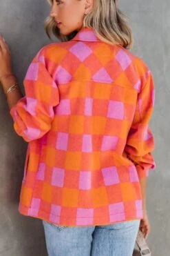 Orange + Pink Plaid | Button Up Jacket | Rubies + Lace -Ruby's Rubbish 66375ab7 6428 48f7 ba23 c74696b2417f Max