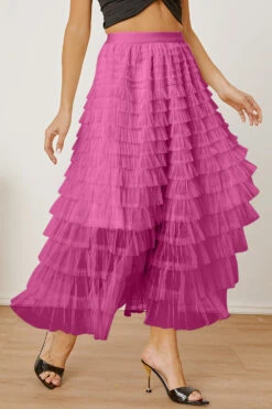 Ruched High Waist Tiered Skirt -Ruby's Rubbish 70862d14 e5fb 4bed 96b9 e15fd527fc7c Max