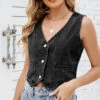 Button Down V-Neck Denim Vest -Ruby's Rubbish 74da40ce ac37 4ca3 8a29 ce30455c8fcd Max