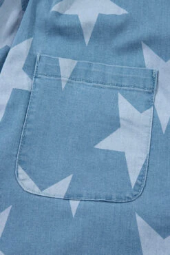 Star Print Square Neck Denim Overalls -Ruby's Rubbish 788198c3 cfb8 47fa 8f24 72f7a513c3da Max