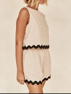 Contrast Trim Round Neck Tank And Shots Set -Ruby's Rubbish 78ebb155 086c 47d2 b042 4d03b109e1e7 Max