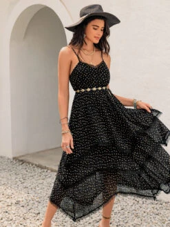 Lace Detail Layered Printed Midi Cami Dress -Ruby's Rubbish 7994555e 0953 47d9 90d0 f4a90cf36ccc Max