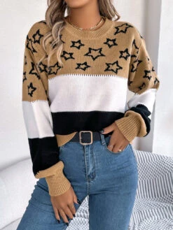 Star Color Block Sweater | Multiple Color Options | Rubies + Lace -Ruby's Rubbish 82059114 cb7b 4d11 80fe 71d155a9975c Max