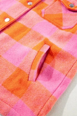 Orange + Pink Plaid | Button Up Jacket | Rubies + Lace -Ruby's Rubbish 843d93eadf34456caaa0730d25b5cfaf Max