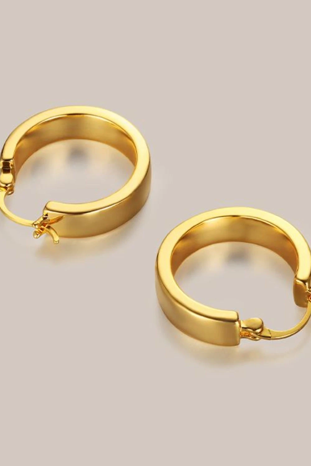 Gold-Plated Brass Huggie Earrings 7 Gold-Plated Brass Huggie Earrings - Image 5