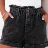Paperbag Waist Denim Shorts With Pockets -Ruby's Rubbish 850c1caa 2382 4617 9b17 ab12286b8aea Max