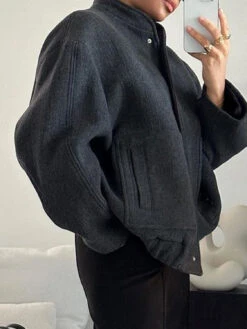 Full Size Snap Down Drop Shoulder Jacket -Ruby's Rubbish 8b035fcc a65f 4d73 b809 5648ebe1977d Max