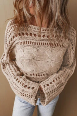 Cable-Knit Openwork Sweater | Multiple Color Options | Rubies + Lace -Ruby's Rubbish 9a72a85d 77e4 48b3 9260 0ae268270ea0 Max