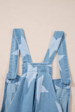 Star Print Square Neck Denim Overalls -Ruby's Rubbish 9b483777 6ffd 4b4e 8158 06883ef4eb73 Max
