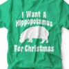 I Want A Hippopotamus For Christmas| Kid's T-Shirt | Ruby’s Rubbish® -Ruby's Rubbish Hippo Kid HGreen
