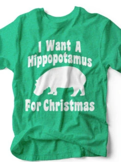 I Want A Hippopotamus For Christmas| Kid's T-Shirt | Ruby’s Rubbish®
