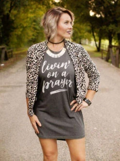Livin' On A Prayer | Women's T-Shirt Dress | Ruby’s Rubbish®