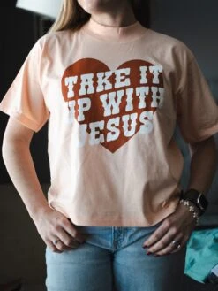 Take It Up With Jesus | Boxy T-Shirt | Ruby’s Rubbish®