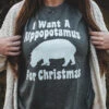 I Want A Hippopotamus For Christmas | Seasonal T-Shirt | Ruby’s Rubbish® 2 I Want A Hippopotamus For Christmas | Seasonal T-Shirt | Ruby’s Rubbish® -Ruby's Rubbish LCB 5004