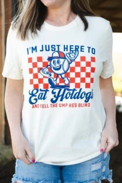 I'm Just Here To Eat Hot Dogs I Game Day T-Shirt | Ruby’s Rubbish® -Ruby's Rubbish LCB 7132