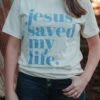 Jesus Saved My Life | Christian T-Shirt | Ruby’s Rubbish® -Ruby's Rubbish LCB 9935