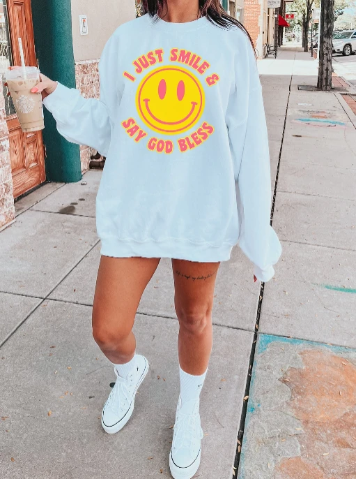 I Just Smile & Say God Bless | Women’s T-Shirt | Ruby’s Rubbish® 5 I Just Smile & Say God Bless | Women’s T-Shirt | Ruby’s Rubbish® - Image 3