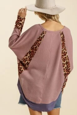 Umgee Full Size Leopard High-Low Dolman Sleeve Waffle Knit Top Plus Size -Ruby's Rubbish a2255f86 1c95 47f5 b322 093ec6002c73 Max