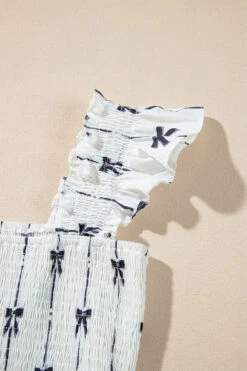 Bow Print Smocked Square Neck Ruffle Tiered Maxi Dress -Ruby's Rubbish b0c883a6 c581 48fd b925 65f3b4049878 Max