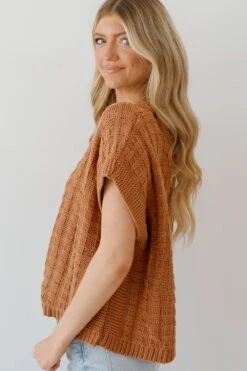 Textured Camel Cap Sleeve | Sweater Vest | Rubies + Lace -Ruby's Rubbish b4fd01e5 8e12 4070 8ea0 a48c6a917f1e Max