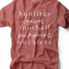 Bonfires, Leaves, Football, Pumpkins, Sweaters | Seasonal T-Shirt | Ruby’s Rubbish® -Ruby's Rubbish bonfires