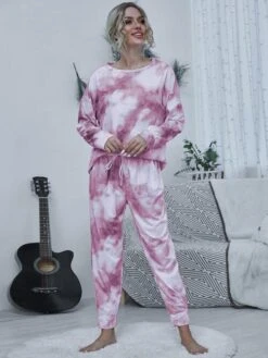 Tie-dye Round Neck Top And Drawstring Pants Lounge Set 17 Tie-dye Round Neck Top And Drawstring Pants Lounge Set -Ruby's Rubbish cfc3202bfe634dc5abb747cda845d7b9 Min