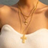 Double Layered Cross Necklace | 18K Gold-Plated| Rubies + Lace -Ruby's Rubbish d1dc0f24 f153 4945 9d35 429071f81f8e Max