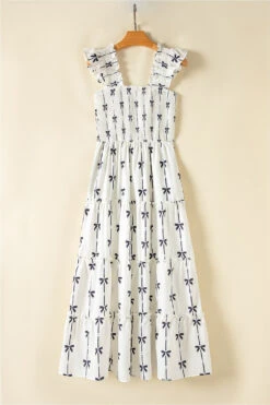 Bow Print Smocked Square Neck Ruffle Tiered Maxi Dress -Ruby's Rubbish d9d98c18 925f 4daf 90a9 b5dc9d6bf1e0 Max