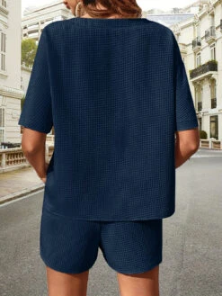 Waffle-Knit Half Sleeve | Shorts Set | Rubies + Lace -Ruby's Rubbish df926e0c ddca 4901 9954 244143cf902f Max