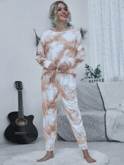 Tie-dye Round Neck Top And Drawstring Pants Lounge Set 23 Tie-dye Round Neck Top And Drawstring Pants Lounge Set -Ruby's Rubbish e6c10066f802440d80b95ba4fbd78c38 Min