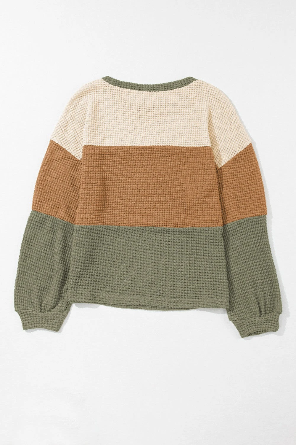 Moss Waffle-Knit | Round Neck Blouse | Rubies + Lace 9 Moss Waffle-Knit | Round Neck Blouse | Rubies + Lace - Image 7