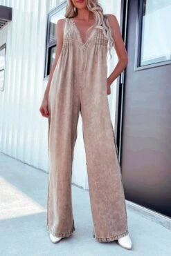 V-Neck Wide Leg Denim Jumpsuit -Ruby's Rubbish fd059d9d d8cb 49aa 97f0 e01a71040093 Max