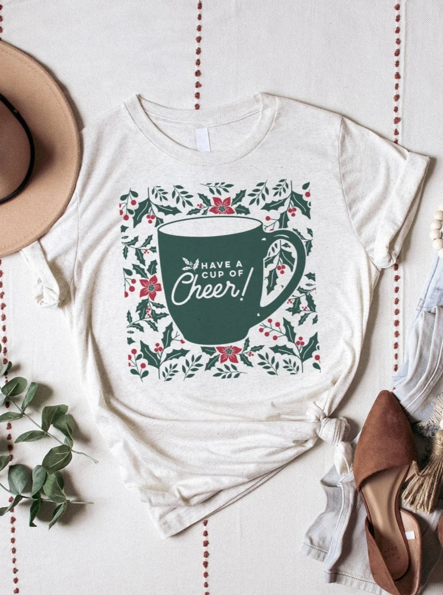 Have A Cup Of Cheer Holly | Seasonal T-Shirt | Ruby’s Rubbish® 3 Have A Cup Of Cheer Holly | Seasonal T-Shirt | Ruby’s Rubbish®