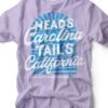 Heads Carolina Tails California | Southern T-Shirt | Ruby’s Rubbish® -Ruby's Rubbish heads carolina tails california southern t shirt rubys rubbish 487167