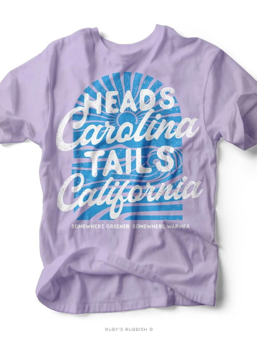 Heads Carolina Tails California | Southern T-Shirt | Ruby’s Rubbish® 3 Heads Carolina Tails California | Southern T-Shirt | Ruby’s Rubbish®
