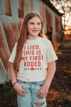 I Lied This Is My First Rodeo | Kid's T-Shirt | Ruby’s Rubbish®