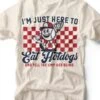 I'm Just Here To Eat Hot Dogs I Game Day T-Shirt | Ruby’s Rubbish®